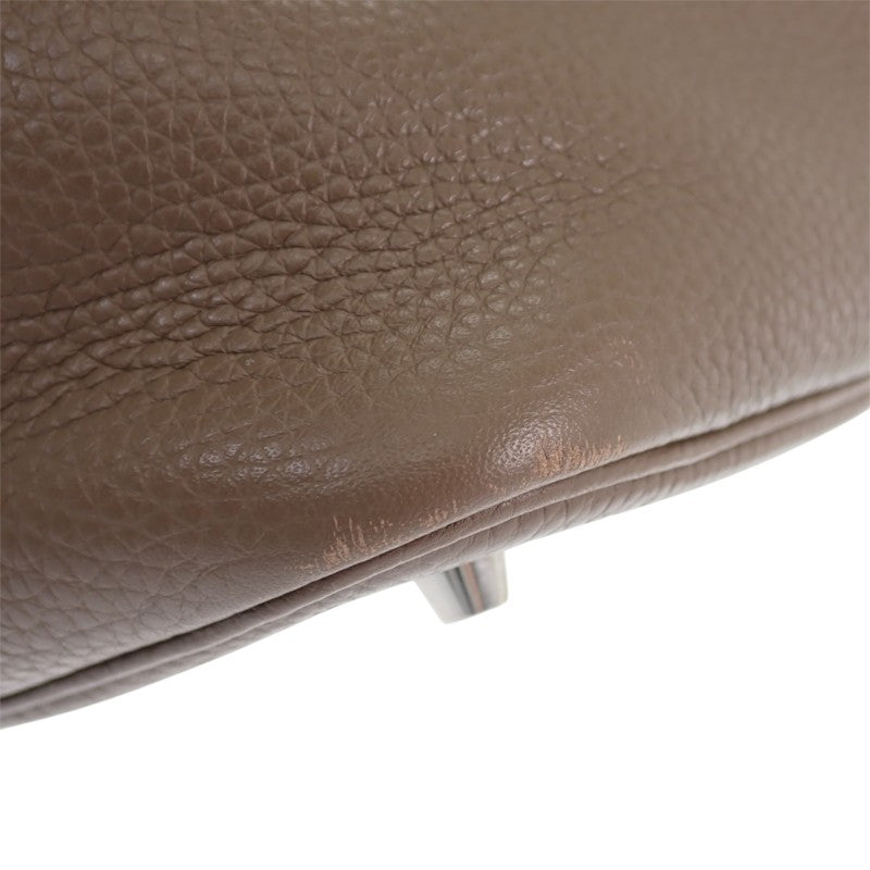 エルメス HERMES ピコタンロック MM ハンドバッグ トリヨンクレマンス エトゥープ ベージュ シルバー金具 レディース【中古】【Bランク】