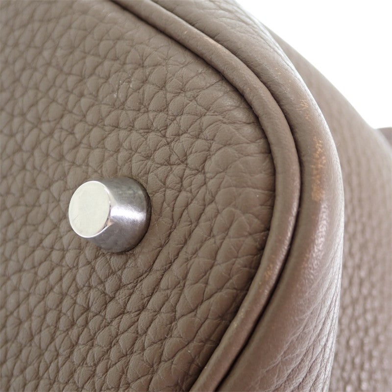 エルメス HERMES ピコタンロック MM ハンドバッグ トリヨンクレマンス エトゥープ ベージュ シルバー金具 レディース【中古】【Bランク】