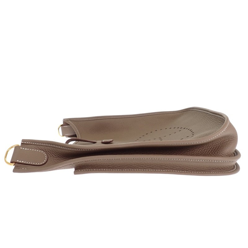エルメス HERMES エヴリン3 PM K刻印 ショルダーバッグ トリヨンクレマンス 牛革 エトゥープ ベージュ ゴールド金具 レディース メンズ ユニセックス【中古】【SAランク】