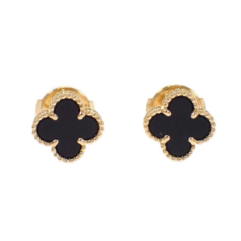 ヴァンクリーフ&アーペル Van Cleef & Arpels スウィートアルハンブラ VCARA44900 ピアス K18イエローゴールド オニキス レディース【中古】【Aランク】