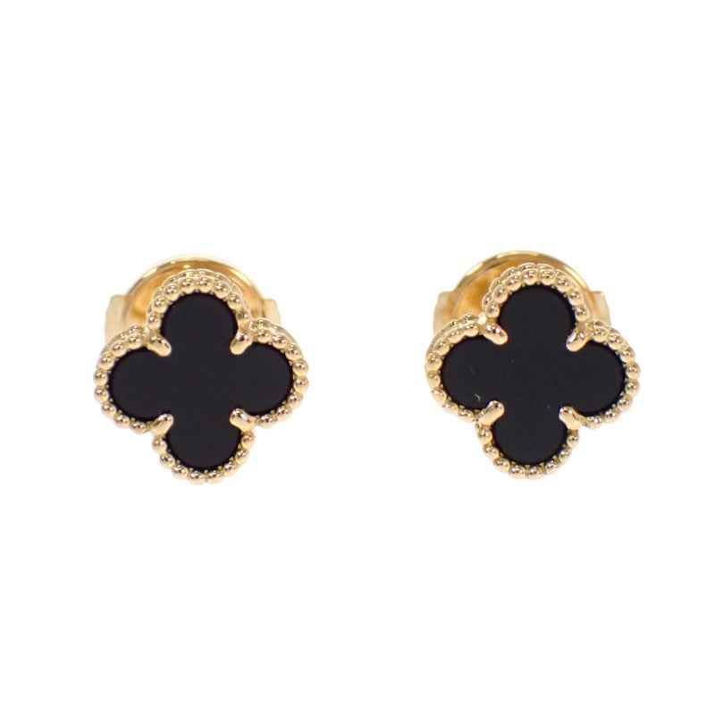 ヴァンクリーフ&アーペル Van Cleef & Arpels スウィートアルハンブラ VCARA44900 ピアス K18イエローゴールド オニキス レディース【中古】【Aランク】
