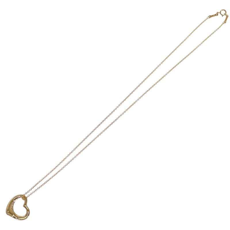 ティファニー TIFFANY&Co. オープンハートペンダント ネックレス K18イエローゴールド ダイヤモンド レディース【中古】【Aランク】