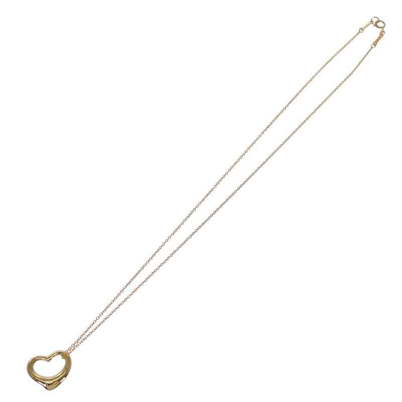 ティファニー TIFFANY&Co. オープンハートペンダント ネックレス K18イエローゴールド ダイヤモンド レディース【中古】【Aランク】
