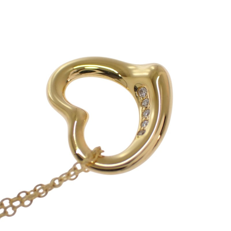 ティファニー TIFFANY&Co. オープンハートペンダント ネックレス K18イエローゴールド ダイヤモンド レディース【中古】【Aランク】