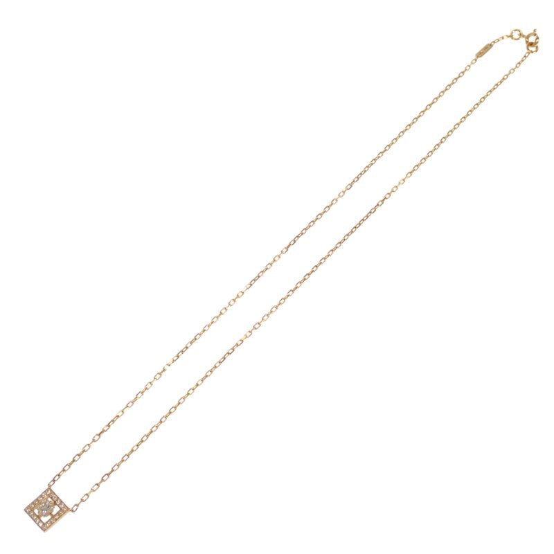ブシュロン Boucheron アバ スクエア ダイヤ ネックレス K18イエローゴールド 18金 ダイヤモンド レディース【中古】【Aランク】
