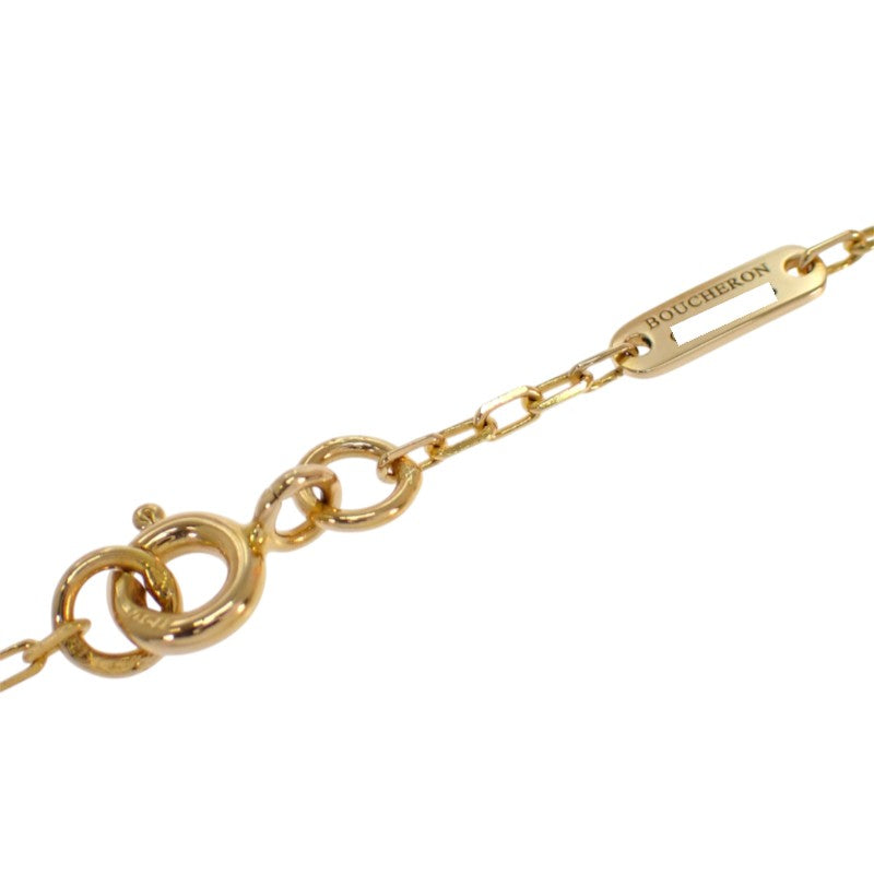 ブシュロン Boucheron アバ スクエア ダイヤ ネックレス K18イエローゴールド 18金 ダイヤモンド レディース【中古】【Aランク】
