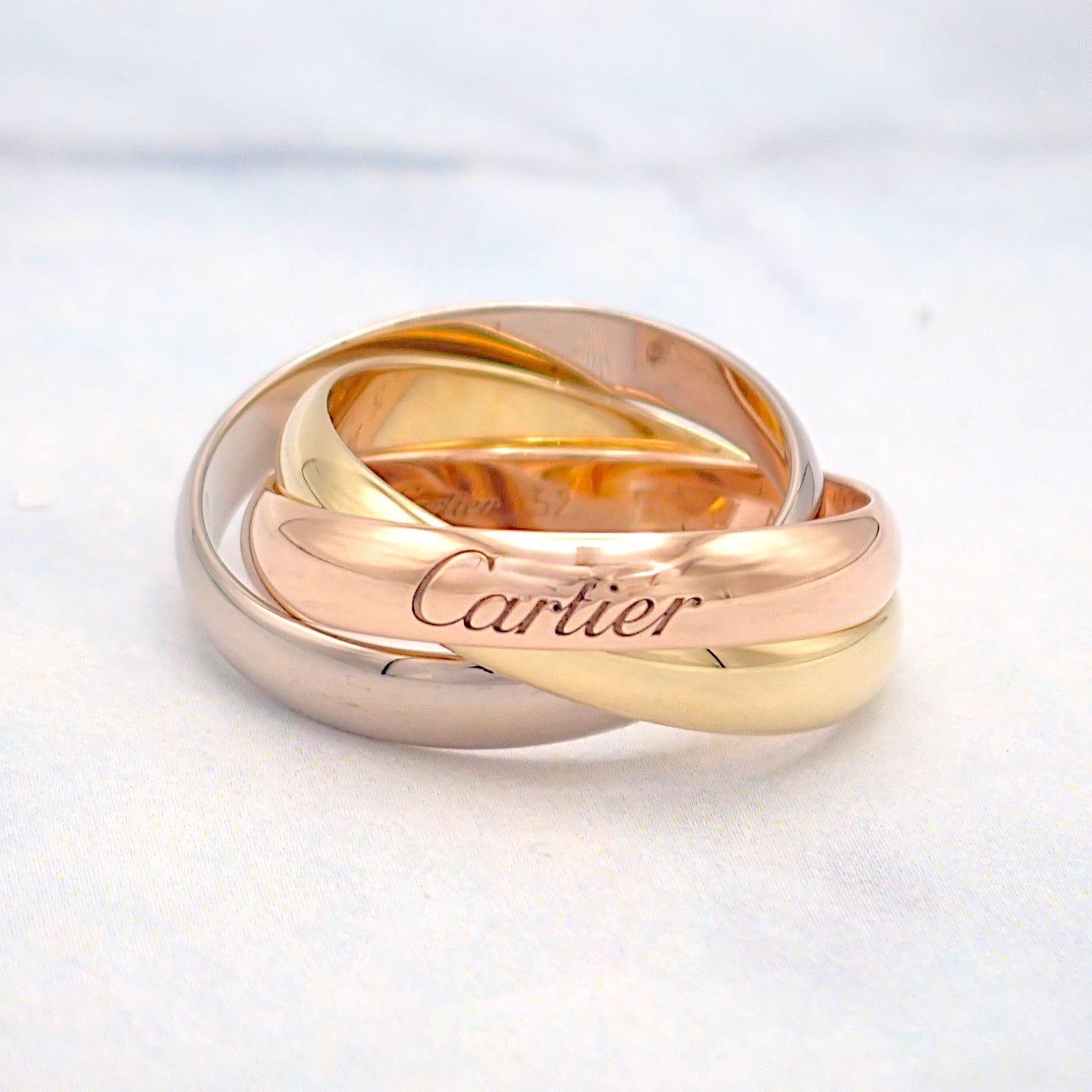 カルティエ CARTIER トリニティ クラシック 12号 B4234252 リング K18イエローゴールド K18ピンクゴールド K18ホワイトゴールド ゴールド 刻印サイズ52 レディース【中古】【Aランク】