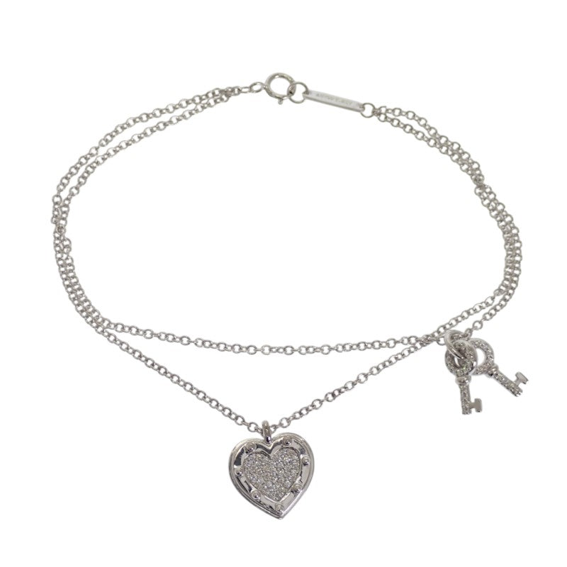 ティファニー TIFFANY&Co. ラブハートタグ・キー リターントゥティファニー ブレスレット K18ホワイトゴールド ダイヤモンド レディース【中古】【Aランク】