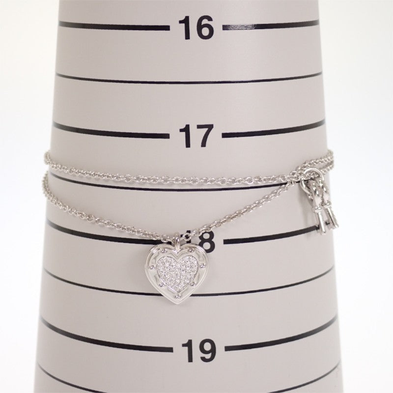 ティファニー TIFFANY&Co. ラブハートタグ・キー リターントゥティファニー ブレスレット K18ホワイトゴールド ダイヤモンド レディース【中古】【Aランク】