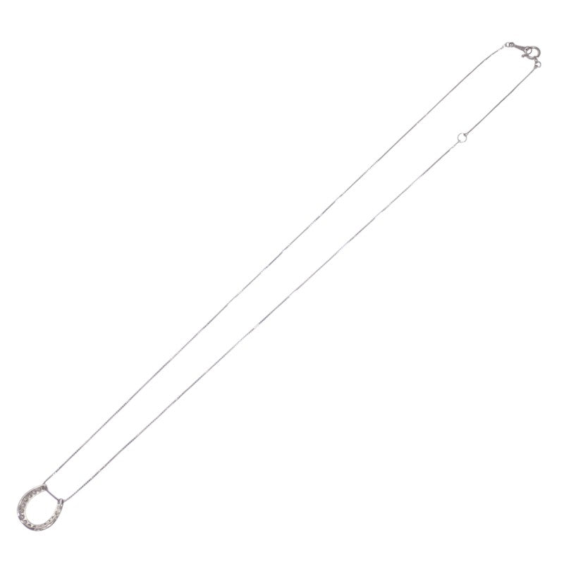 ホースシュー ネックレス K18ホワイトゴールド ダイヤモンド レディース【中古】【Aランク】
