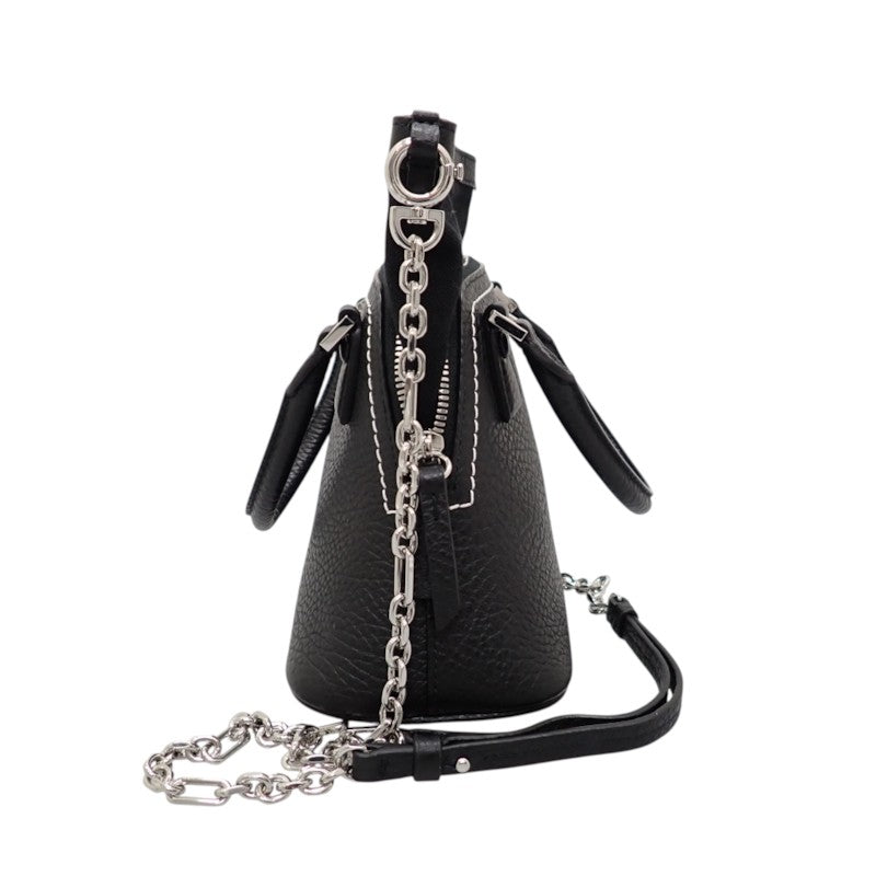 メゾンマルジェラ MAISON MARGIELA 5AC マイクロ S56WG0081 2WAYバッグ ショルダーバッグ カーフ ブラック シルバー金具 レディース メンズ【中古】【Aランク】