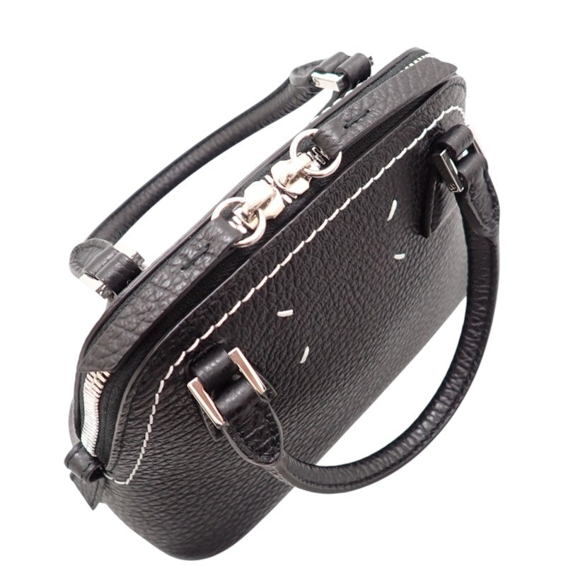 メゾンマルジェラ MAISON MARGIELA 5AC マイクロ S56WG0081 2WAYバッグ ショルダーバッグ カーフ ブラック シルバー金具 レディース メンズ【中古】【Aランク】