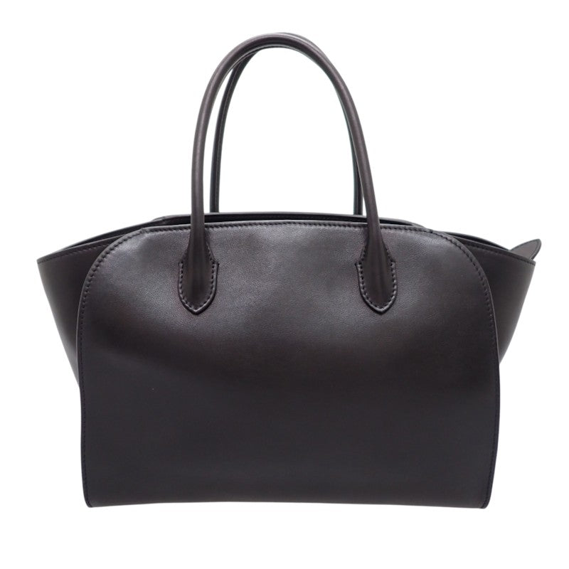 ザ・ロウ The Row マルロ12 MARLO 12 W1802L72BAS ハンドバッグ カーフ ブラック シルバー金具 レディース メンズ ユニセックス【中古】【ABランク】