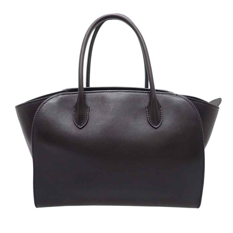 ザ・ロウ The Row マルロ12 MARLO 12 W1802L72BAS ハンドバッグ カーフ ブラック シルバー金具 レディース メンズ ユニセックス【中古】【ABランク】