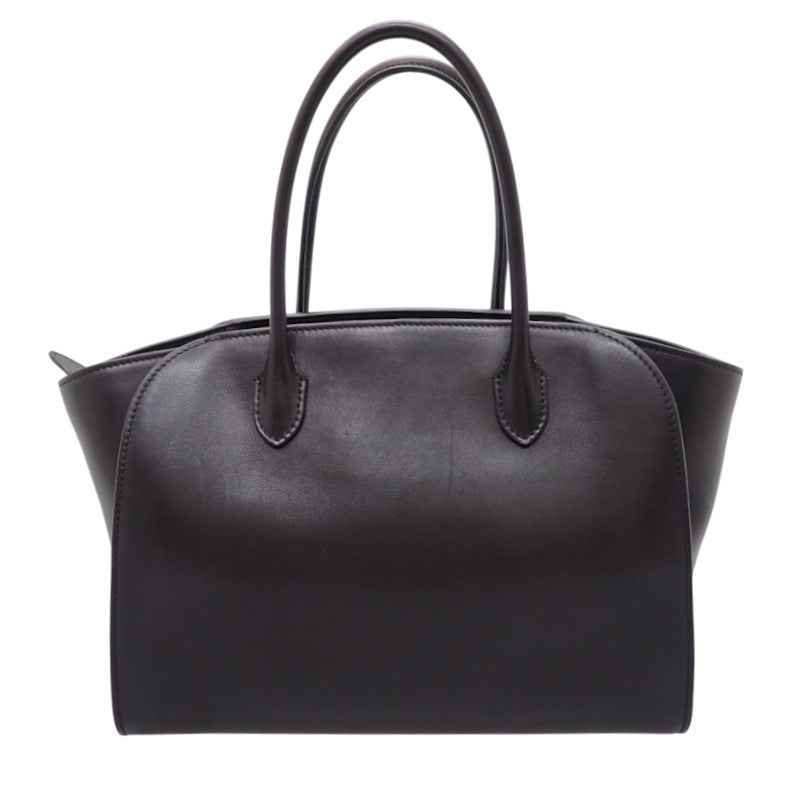 ザ・ロウ The Row マルロ12 MARLO 12 W1802L72BAS ハンドバッグ カーフ ブラック シルバー金具 レディース メンズ ユニセックス【中古】【ABランク】