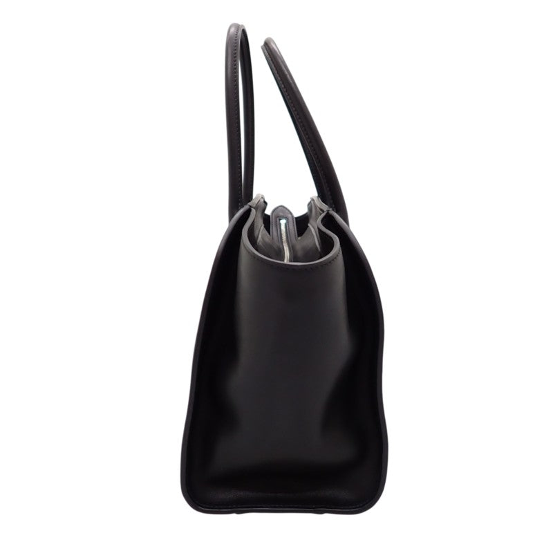 ザ・ロウ The Row マルロ12 MARLO 12 W1802L72BAS ハンドバッグ カーフ ブラック シルバー金具 レディース メンズ ユニセックス【中古】【ABランク】