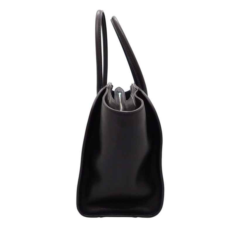ザ・ロウ The Row マルロ12 MARLO 12 W1802L72BAS ハンドバッグ カーフ ブラック シルバー金具 レディース メンズ ユニセックス【中古】【ABランク】
