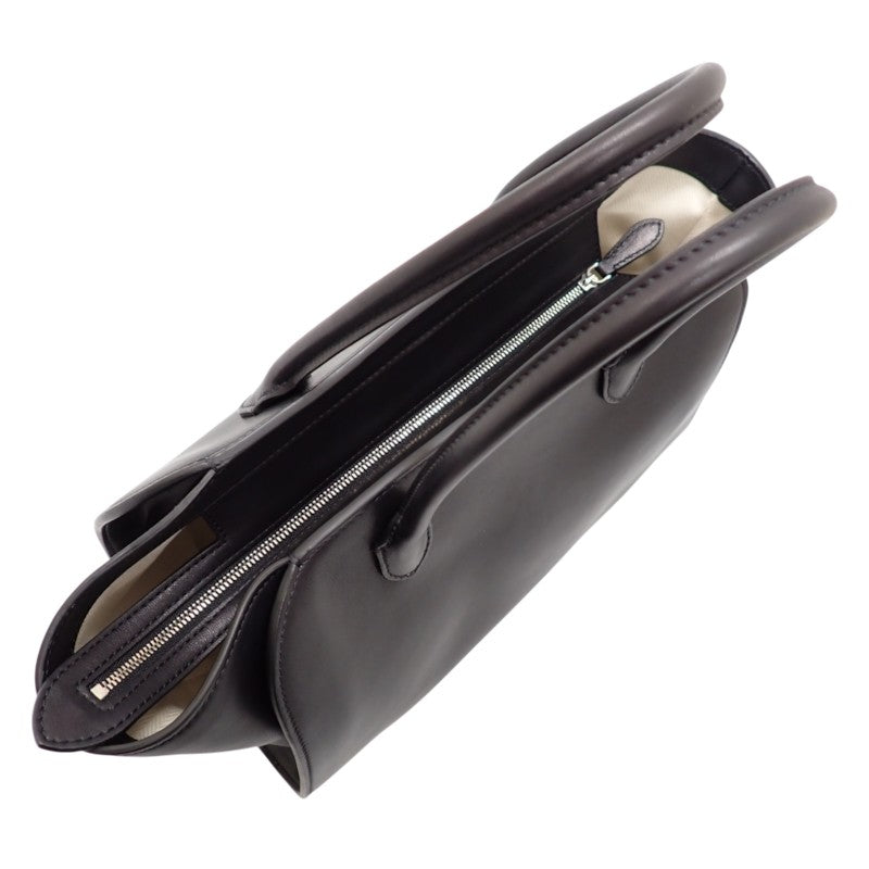 ザ・ロウ The Row マルロ12 MARLO 12 W1802L72BAS ハンドバッグ カーフ ブラック シルバー金具 レディース メンズ ユニセックス【中古】【ABランク】