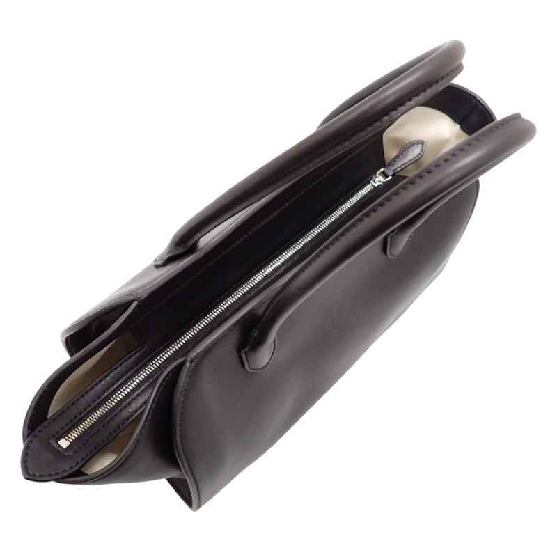 ザ・ロウ The Row マルロ12 MARLO 12 W1802L72BAS ハンドバッグ カーフ ブラック シルバー金具 レディース メンズ ユニセックス【中古】【ABランク】