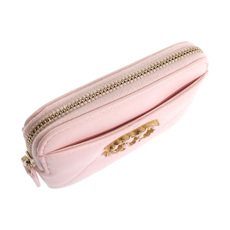 シャネル CHANEL 19 ジップコインパース ディズヌフ AP2086 コインケース ラムスキン ピンク ゴールド金具 レディース【中古】【ABランク】