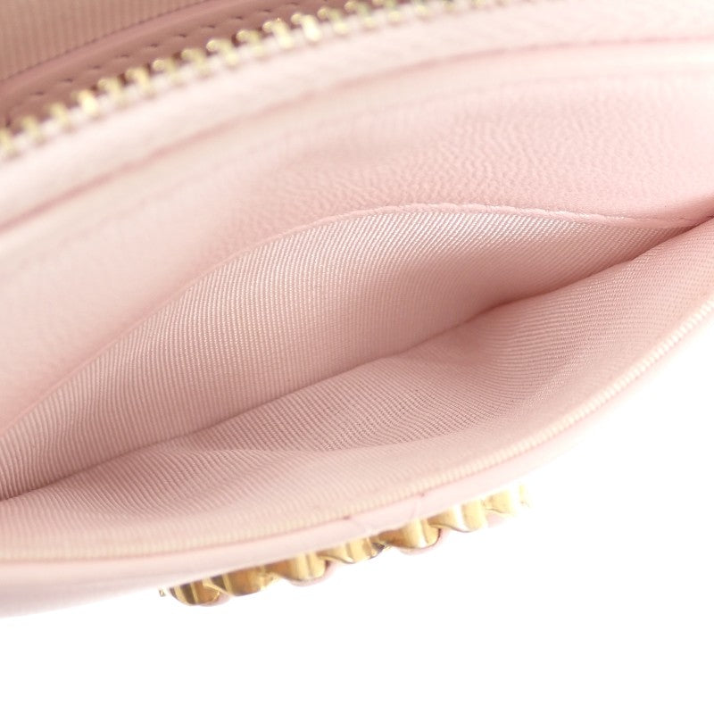 シャネル CHANEL 19 ジップコインパース ディズヌフ AP2086 コインケース ラムスキン ピンク ゴールド金具 レディース【中古】【ABランク】