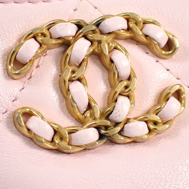 シャネル CHANEL 19 ジップコインパース ディズヌフ AP2086 コインケース ラムスキン ピンク ゴールド金具 レディース【中古】【ABランク】