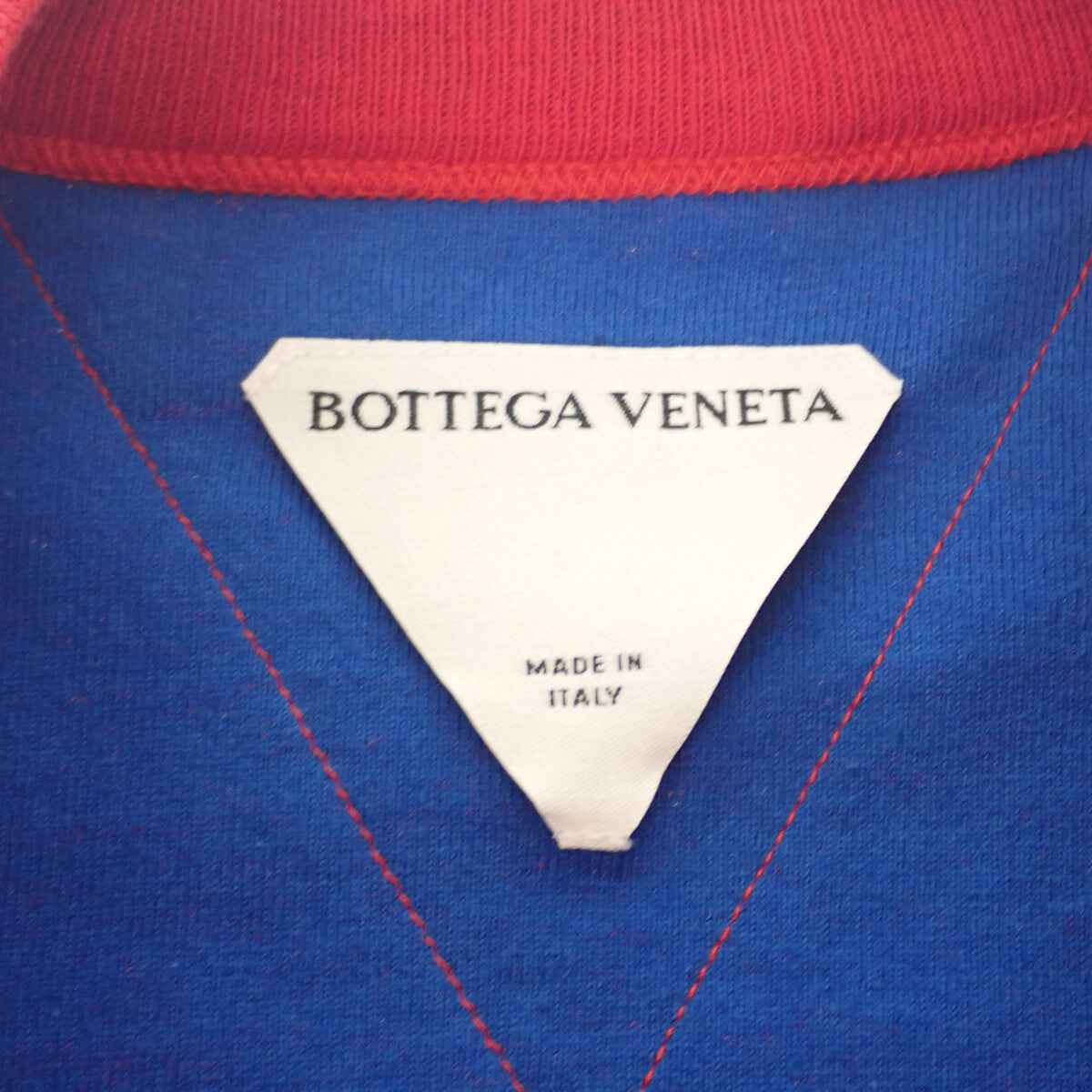 ボッテガヴェネタ BOTTEGA VENETA ダブルレイヤー S 661788_V16E0 半袖Tシャツ コットン レッド ブルー メンズ レディース【中古】【Aランク】