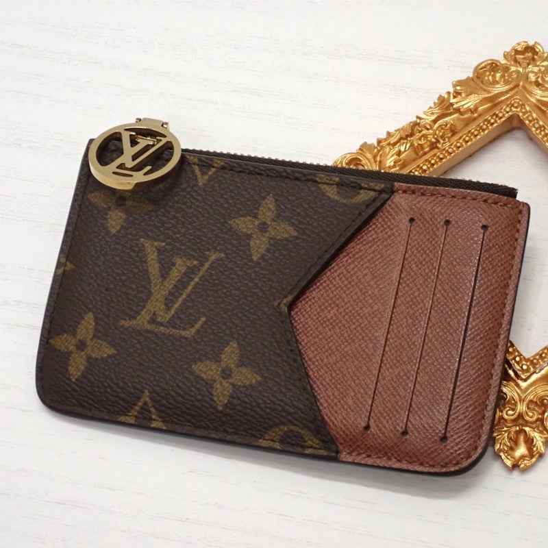 ルイヴィトン LOUIS VUITTON ポルト カルト・ロミー M81880 カードケース モノグラムリバース ブラウン アルマニャック ゴールド金具 メンズ レディース【中古】【ABランク】