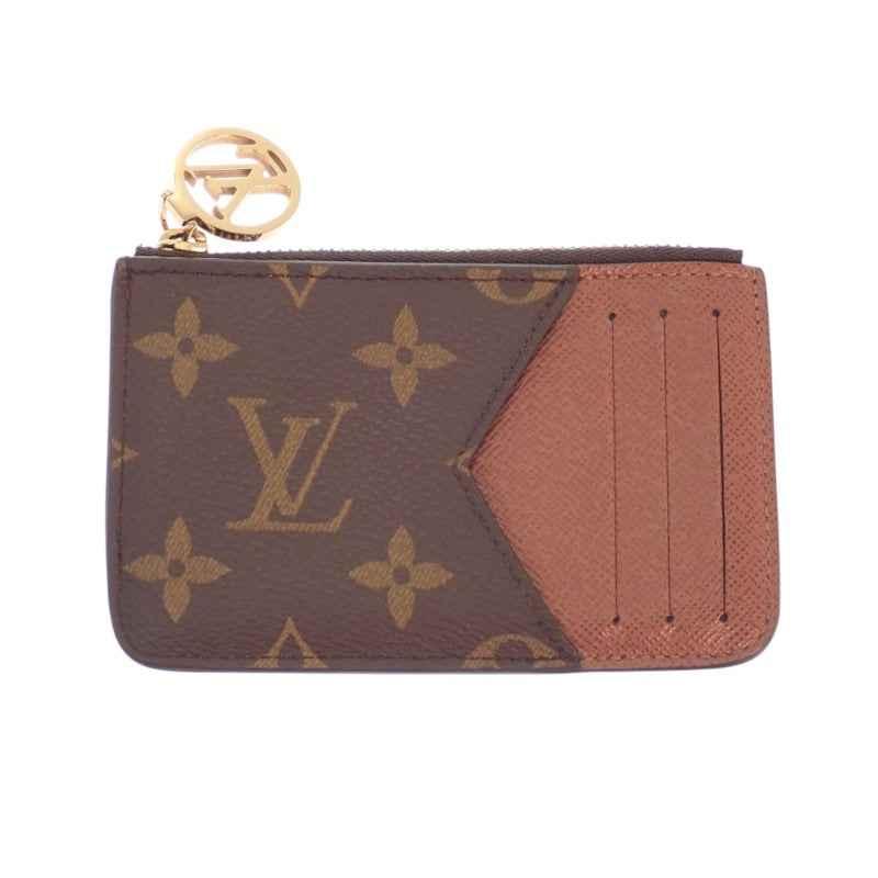 ルイヴィトン LOUIS VUITTON ポルト カルト・ロミー M81880 カードケース モノグラムリバース ブラウン アルマニャック ゴールド金具 メンズ レディース【中古】【ABランク】