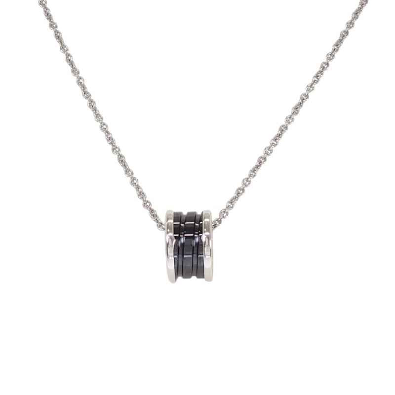 ブルガリ BVLGARI セーブ・ザ・チルドレン 349634 ネックレス シルバー925 セラミック ブラック レディース メンズ【中古】【Aランク】