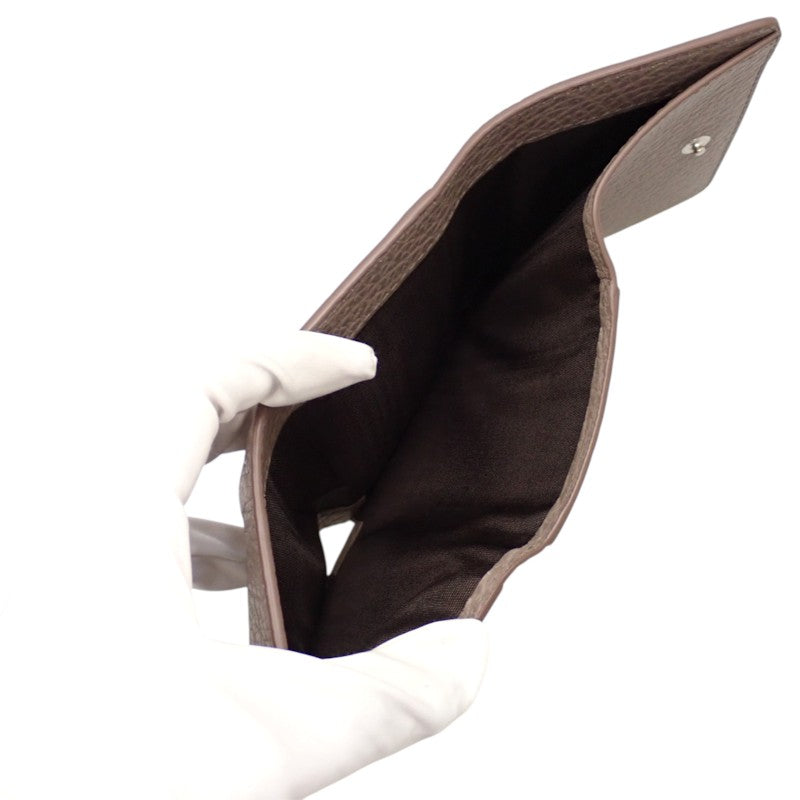 メゾンマルジェラ MAISON MARGIELA 4ステッチウォレット SA3UI0010 三つ折り財布 レザー スフィンクス ブラウン シルバー金具 メンズ レディース【中古】【SAランク】