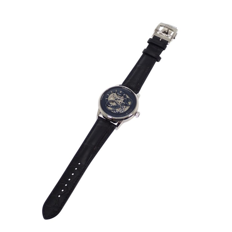 グラスヒュッテ Glashutte パノマティック・カレンダー 1-92-11-01-03-64 腕時計 Pt950プラチナ ネイビー 自動巻き ネイビー文字盤 メンズ【中古】【Aランク】