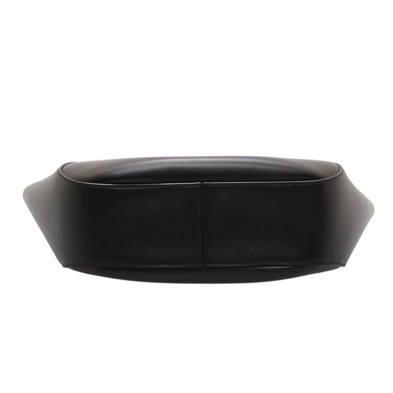 プラダ PRADA ミディアム レザー トート 1BG483 トートバッグ カーフ ブラック ゴールド金具 レディース【中古】【Aランク】