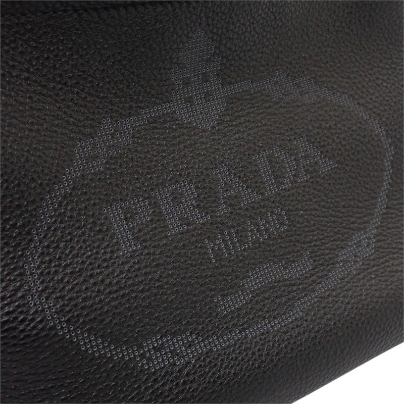 プラダ PRADA スモールレザートート 1BG390 ハンドバッグ レザー ヴィッテロダイノ ブラック ゴールド金具 レディース【中古】【ABランク】