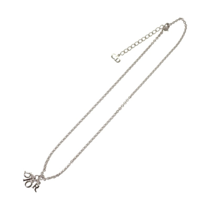 ディオール Dior ヴィンテージ ロゴ ネックレス メタル シルバー レディース【中古】【ABランク】