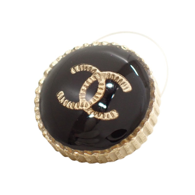 シャネル CHANEL ココマーク A95896 ピアス メタル ブラック ゴールド レディース【中古】【ABランク】
