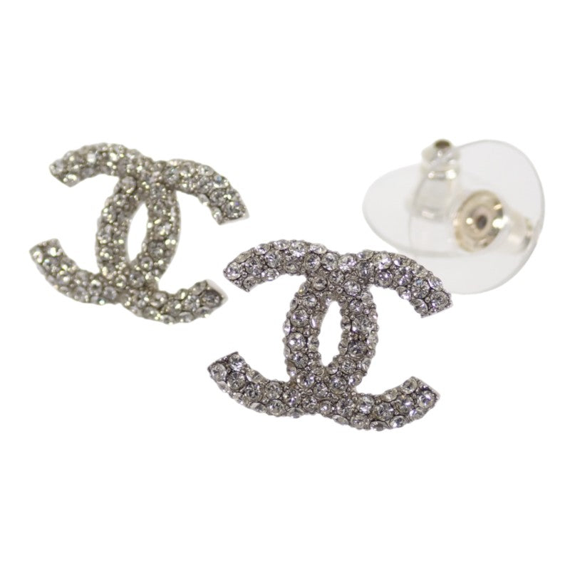 シャネル CHANEL ココマーク ピアス メタル クリスタル シルバー レディース【中古】【Aランク】