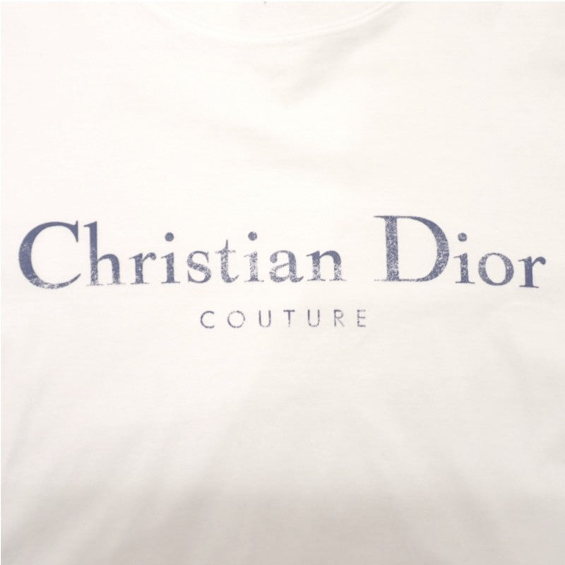 ディオール Dior COUTURE M 593J696X0677 半袖Tシャツ コットン ホワイト ネイビー メンズ【中古】【Aランク】