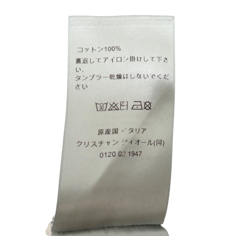 ディオール Dior COUTURE M 593J696X0677 半袖Tシャツ コットン ホワイト ネイビー メンズ【中古】【Aランク】