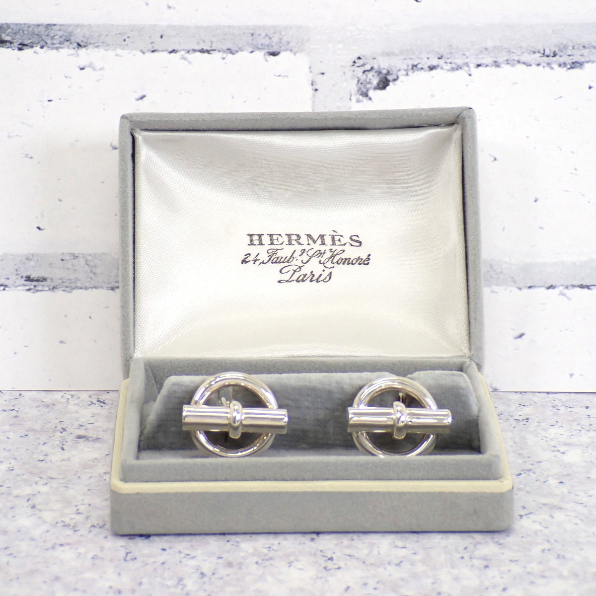 エルメス HERMES シェーヌダンクル カフリンクス カフス シルバー925 シルバー メンズ【中古】【Bランク】