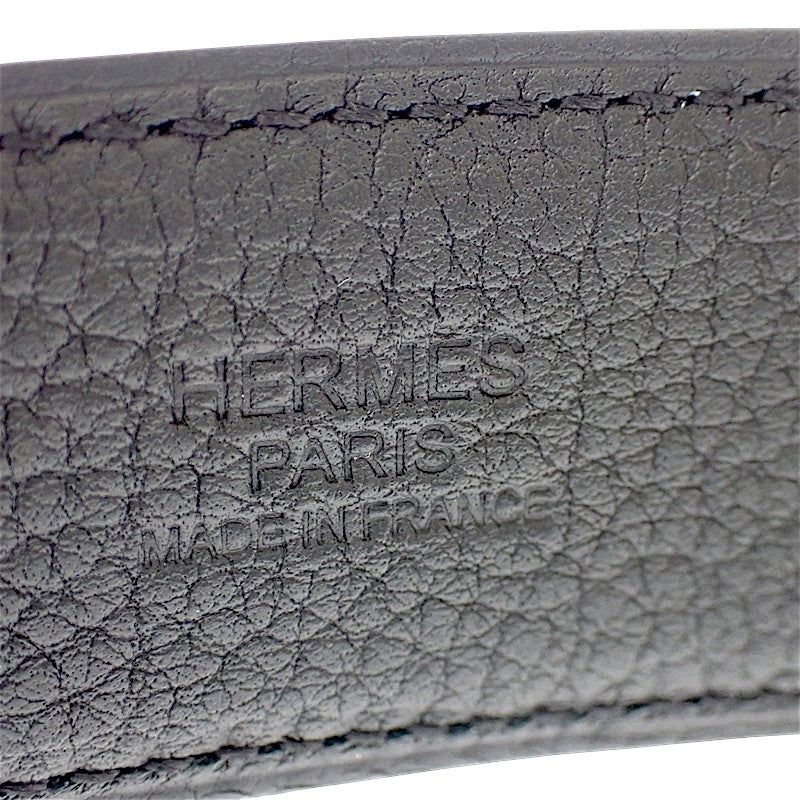 エルメス HERMES H・オ・カレ 85 ベルト レザー ブラック ゴールド金具 メンズ【中古】【Aランク】