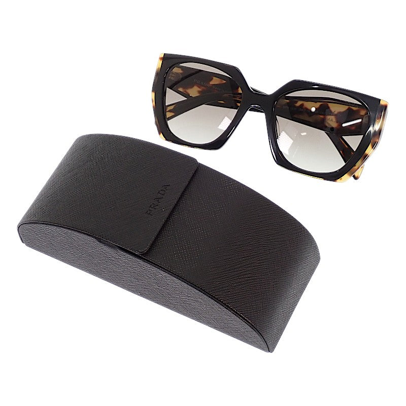 プラダ PRADA ウェリントン SPR15W サングラス プラスチック ブラウン グレー レディース【中古】【Aランク】