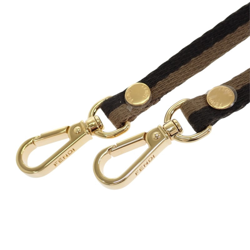 フェンディ FENDI ローマショッパートート ショルダー ミニ 8BH380 2WAYバッグ キャンバス ピンク ゴールド金具 レディース【中古】【Aランク】