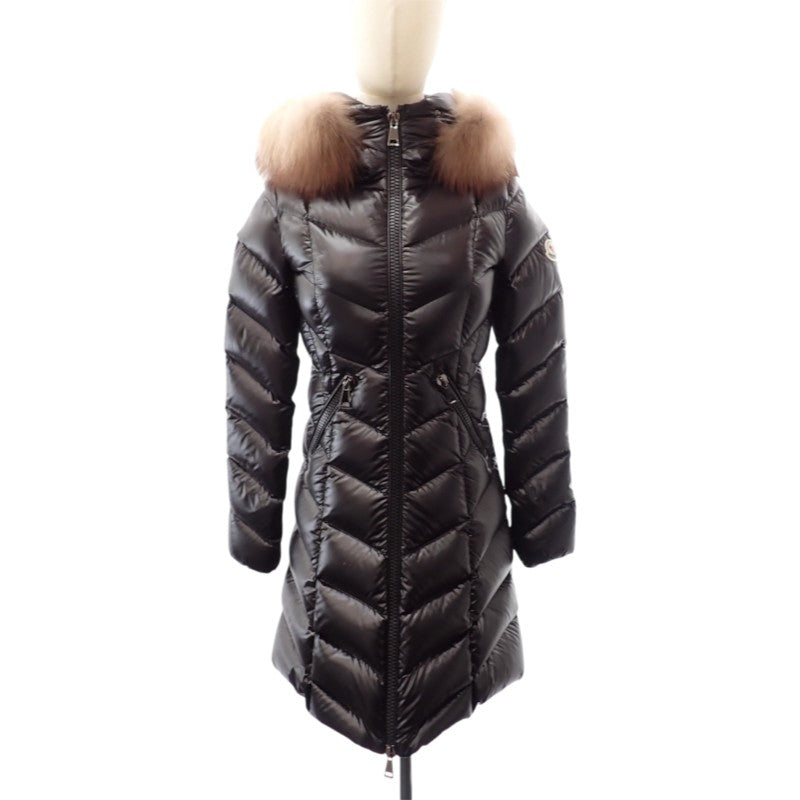 モンクレール MONCLER FULMARUS ロング I20931C00038_C0065 ダウンジャケット ナイロン フォックスファー ブラック 00 レディース【中古】【Aランク】
