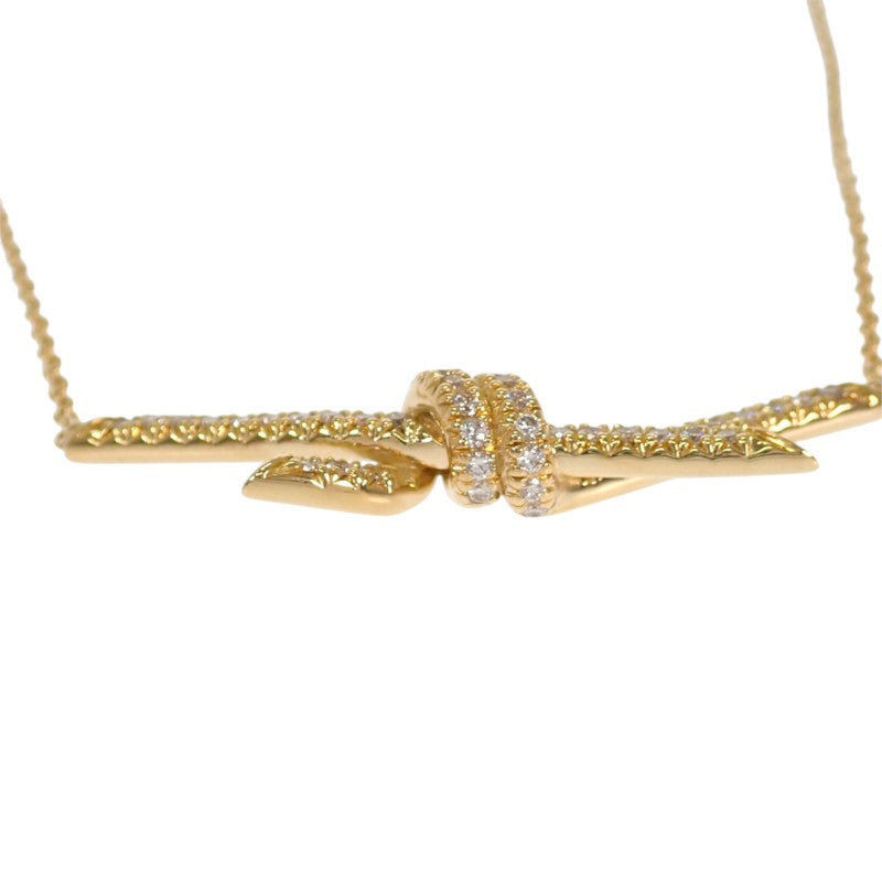 ティファニー TIFFANY&Co. ノット 70300370 ネックレス K18イエローゴールド ダイヤモンド レディース【中古】【Aランク】