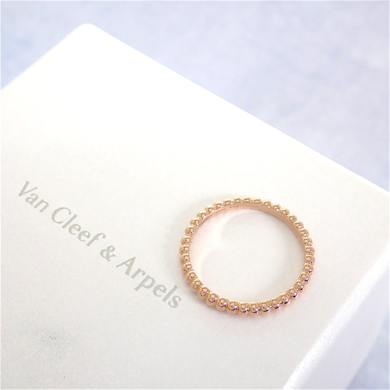 ヴァンクリーフ&アーペル Van Cleef & Arpels ペルレ ゴールドパール スモール 14.5号 VCARN33055 リング K18ピンクゴールド #55 レディース メンズ【中古】【Aランク】
