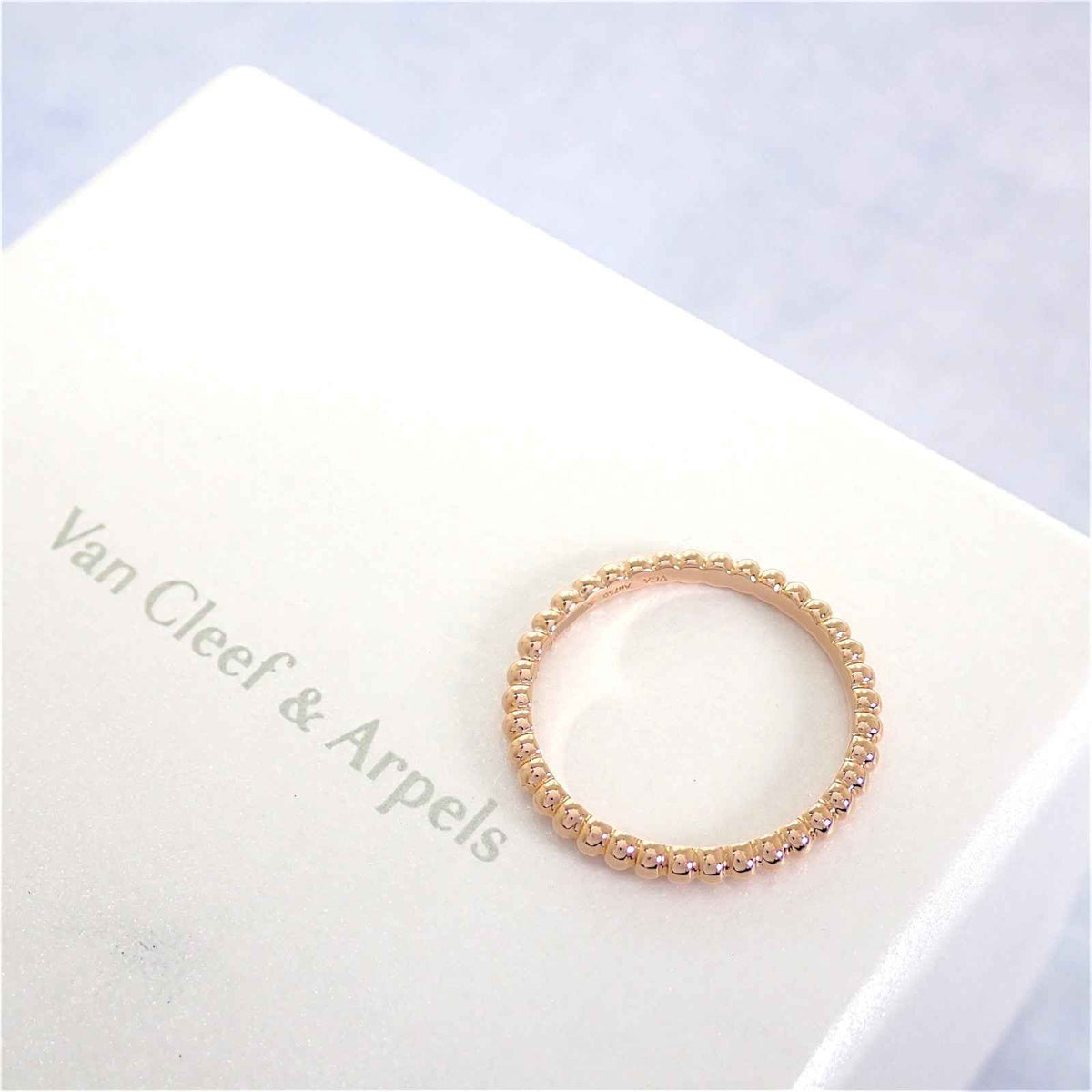 ヴァンクリーフ&アーペル Van Cleef & Arpels ペルレ ゴールドパール スモール 14.5号 VCARN33055 リング K18ピンクゴールド #55 レディース メンズ【中古】【Aランク】