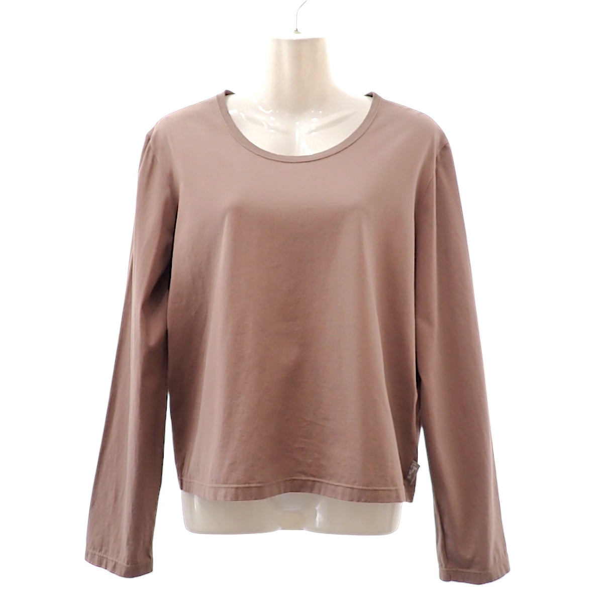 エルメス HERMES ロングスリーブ カットソー XL 長袖Tシャツ コットン グレージュ レディース【中古】【Bランク】