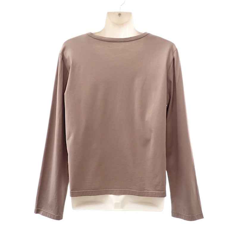 エルメス HERMES ロングスリーブ カットソー XL 長袖Tシャツ コットン グレージュ レディース【中古】【Bランク】