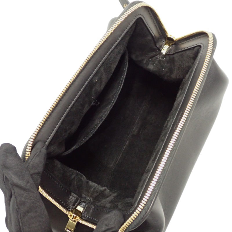 セリーヌ CELINE スモールドクターポーチ L106N3R32.38NO 2WAYバッグ ショルダーバッグ カーフ ブラック ゴールド金具 レディース【中古】【Aランク】